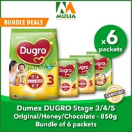 [Bundle x6] Dumex DUGRO Stage 3 / Stage 4 / Stage 5 - Original / Honey / Chocolate