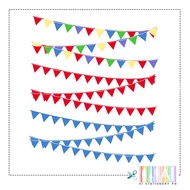 Plastic Party Flag Banderitas Fiesta Decoration