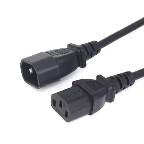 3-Pin male to female IEC C14 to C13 Power Cord IEC C13 C14 Power Supply Cable For PC Computer Monito