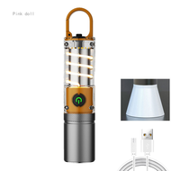 Ngoài trời mới trắng đèn pin laze đa chức năng leo núi móc cắm trại Chụp đèn đèn bên ánh sáng mạnh