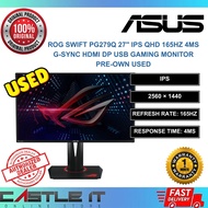 Asus ROG Swift PG279Q 27" IPS QHD 165Hz 4ms G-SYNC HDMI DP USB Gaming Monitor Pre-own Used