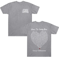 Saya Akan Pulang Ozzy Osborne T Kemeja Lelaki Wanita Hip Hop Lengan Pendek Atasan Tee Pakaian Lelaki