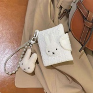 ins Windy Miffy thỏ dán vải xách tay dập nổi zero ví thẻ sinh viên dễ thương túi Wallets