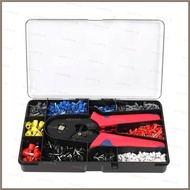Nevʚ ɞ Ferrule Crimping Tool Kit Ratcheting Wire Crimping Tool Kit Crimper Plier with 1200PCS Wire T