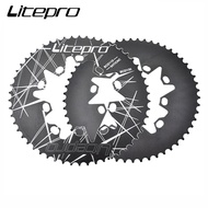 Litepro Folding Bike Oval Double BCD 110/130MM Chainring  58T Crankset Doval Driveline Bicycle Chainwheel