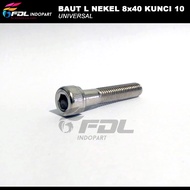 Baut L Nekel 8x40 M8 Kunci 10