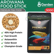 GoldPlus Premium Arowana Food Stick 7.5-10mm – High Protein 45% | Astaxanthin Color Boost | Floating