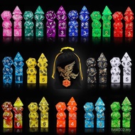 QMay DND Dice Set 15 X 7 Polyhedral Dice (105pcs) with 1 Large Flannel Bag, D&D Dice (D4 D6 D8 D10 D