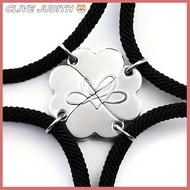 CISWGE Four-leaf Clover Magnetic Best Friendship Bracelets For 4pcs Women Men Magnet Heart Best Frie