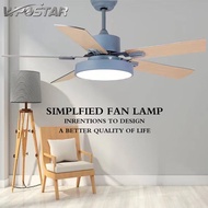 Nordic Modern Ceiling Fan Lights 42/52 Inch Invisible Ceiling Fan Chandelier With Lights Remote Control Silent Ceiling Fan Light
