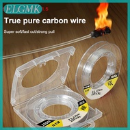 ELGMK 50M 100M Carbon Fiber Fluorocarbon Fishing Line Single Thread Lead Seawater Fishing Line