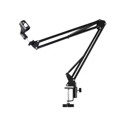 Professional Flexible Scissor Arm Microphone Stand – Adjustable Desktop Boom Holder for Podcast/Stre