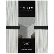 [100% AUTHENTIC] Ralph Lauren Tablecloth ROUND Grey Stripes (seating 4-6 pax)