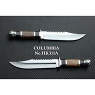 มีดเดินป่า COLUMBIA รุ่น HK311A ทรงโบวี่ Stainless Steel พร้อมซองไนลอน