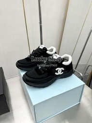全新🌸 CHANEL 雙C標誌休閒運動鞋 黑白