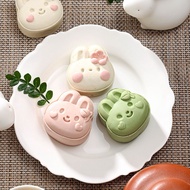 Ready Baking// Household Complementary Food Pastry Bunny Mooncake Mold Baking 2023 New Style Mooncake Mung Bean Cake Press Yam Rabbit Tool