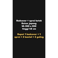 Bedcover + bedsheet size 200 x 200, height 40 cm