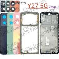 For VIVO Y27 5G V2302 Battery Back cover Housing middle frame + Button + LCD Front frame + Lens Came
