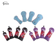 tachiuwa 4Pcs Dustproof Golf Club Head Covers Hybrid Mallet Drivers Professional Golf Putter Headcov