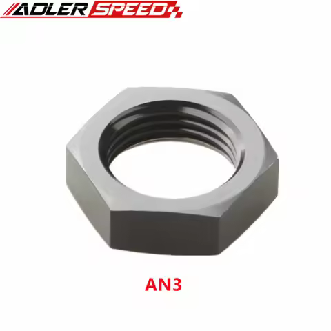 NSW AN3 AN4 AN6 AN8 AN10 AN12 AN16 Bulkhead Nut Fuel Fitting Adapter Aluminum Black