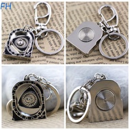 FENGHA Automotive Engine Rotary Keyring, Mechanical Zinc Alloy Spinning Rotor Keychain, Backpack Pen