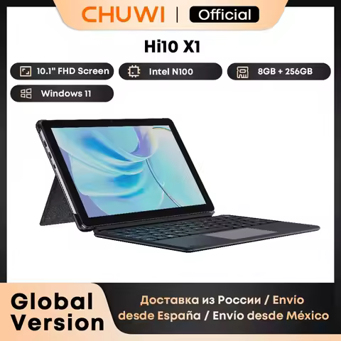 CHUWI Hi10 X1 Tablet 10.1 Inch FHD Screen Quad Core N100/i3-10100Y Processor 8GB RAM 256GB ROM Windo