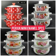 PERIUK ENAMEL MINI 3PCS (18CM-22CM)