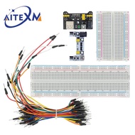 MB-102 MB102 Breadboard 400 830 Point 65 Jumper Wires Solderless PCB Bread Board Test Develop DIY fo