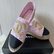 Chanel小香 香奈兒超美毛呢漁夫鞋（全新閒置品）