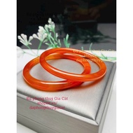 Super beautiful 6mm thick Red Chalcedony ring, size 51-57mm