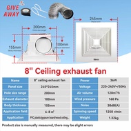 BSBOSS 8inch 10inch 12 inch 14 inch 20 inch Plastic Ceiling Ducted Exhaust Fan Ceiling Centrifugal F
