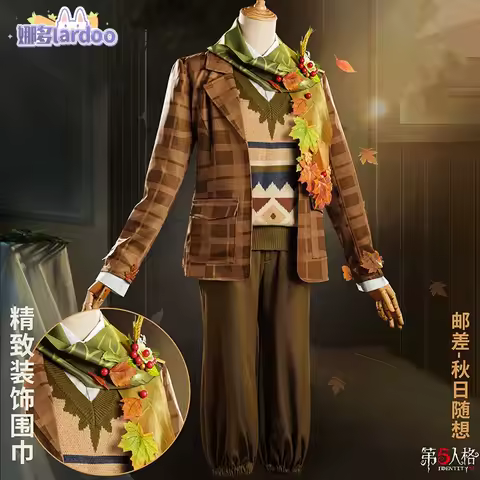 Game Identity V Victor Grantz Cos Uniform Autumn Gothic Style Postman Cosplay Costume Women Men Hall