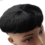 DWELL Male Natural Toupee Hair Extensions Invisible Balding Heat Resistant Fiber False Fashion Clip-