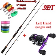 Set Bc Baitcasting Reel Gulungan Pancing Speed Ratio 6.3:1 Kelos Pancing Carbon Fiberul Ultralight J