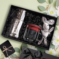 【手沖咖啡套裝禮盒】咖啡杯350ml/雙層玻璃濾杯組 情人節送禮