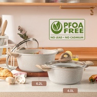 Carote Cozy Ice Cream Non-Stick Pan (Casserole) with 24CM Glass Lid