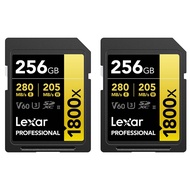Gold Series Professional 1800x 256GB UHS-II SDXC Memory Card, 2-Pack Lexar Gold Series Professional