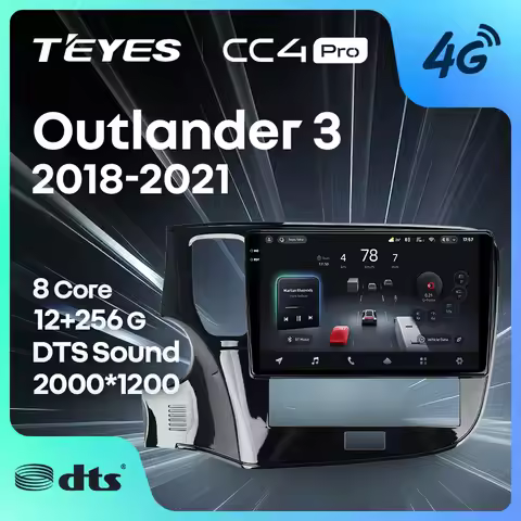 TEYES CC4 PRO For Mitsubishi Outlander 3 III GF0W GG0W 2018 - 2021 CarPlay Auto 2DIN Autoradio Car P