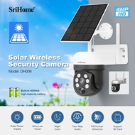 (4MP) Solar Battery CCTV SriHome DH006 2K (2560x1440) WiFi Camera Outdoor Wireless + Solar Panel (10