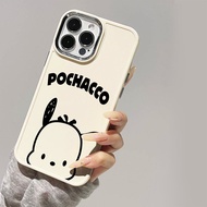Casing for iPhone 11promax X XR XS MAX 14promax 13 14 13promax 12pro 12Plus 7plus Simple Cartoon Yuji Dog Pattern Metal Photo Frame Dirty Resistant Drop Protection Case
