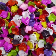 100pcs Kelopak bunga akrilik keriting kecil melamin – manik manik bahan bunga akrilik – manik manik