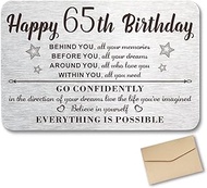 65th Birthday Card Gifts for Her him Happy 65 Year Old Women Men Gift Ideas Engraved Wallet Card Bir