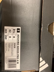 全新首爾馬拉松 Seoul Marathon Adidas Adizero Adios Pro 4 M 跑鞋 size UK8