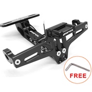 For YAMAHA AEROX 155 AEROX V2 V1 AEROX turbo Motorcycle Adjustable CNC License Plate Bracket With LE