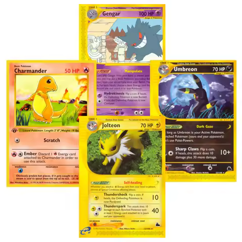 PTCG TCG Base Set Skyridge Vintage SK BS Non-Holo Proxy Cards Gyarados Gengar Charmander Umbreon Col