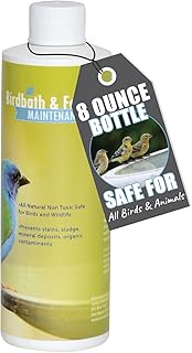 Bird Bath & Fountain Maintenance - (8 Ounces) - Fast-Acting Enzyme-Based Formula Will Extend The Lif