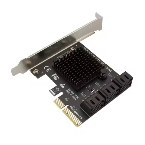 PCIe to 2/4/6 Ports SATA 3 III 3.0 6Gbps SSD Adapter PCI-e PCI Express Controller Board Expansion Ca