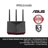 ASUS RT-BE86U BE6800 DUAL BAND WIFI 7 EXTENDABLE ROUTER - 3YRS WARRANTY