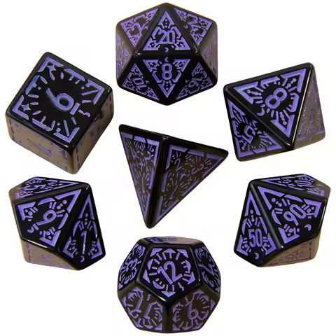 DND Dice Set 7pcs D4-D20 Classical Relief Polyhedral Dice for Tabletop Game DND Role Playing Game