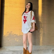 Sleeve t-shirt, NUMBER 4 printed, loose fit, both men and women can wear it (Supo Shop)